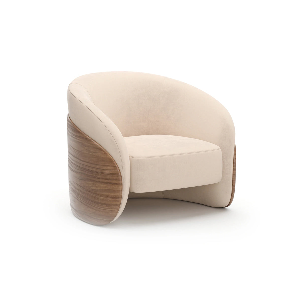 Caracole Fleur Wood Back Lounge Chair – detail – Lusso Furniture Miami