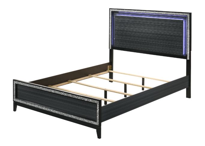 ACME Haiden LED Bed – angle view – Lusso Furniture Miami