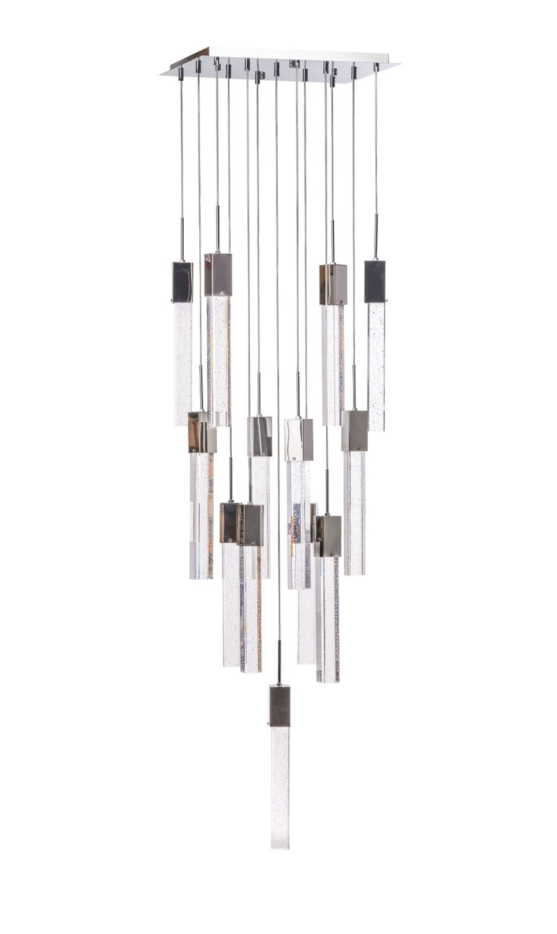 Rectangular Crystal Chandelier // XL 13 Light-zoom-