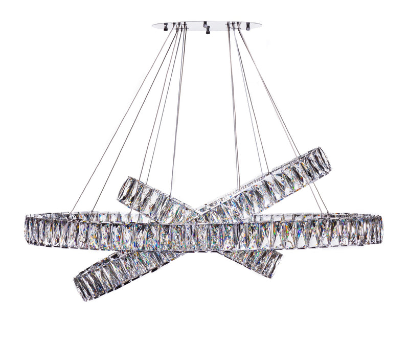 Crystal Elegance LED Chandelier // 3 Ovals-zoom-