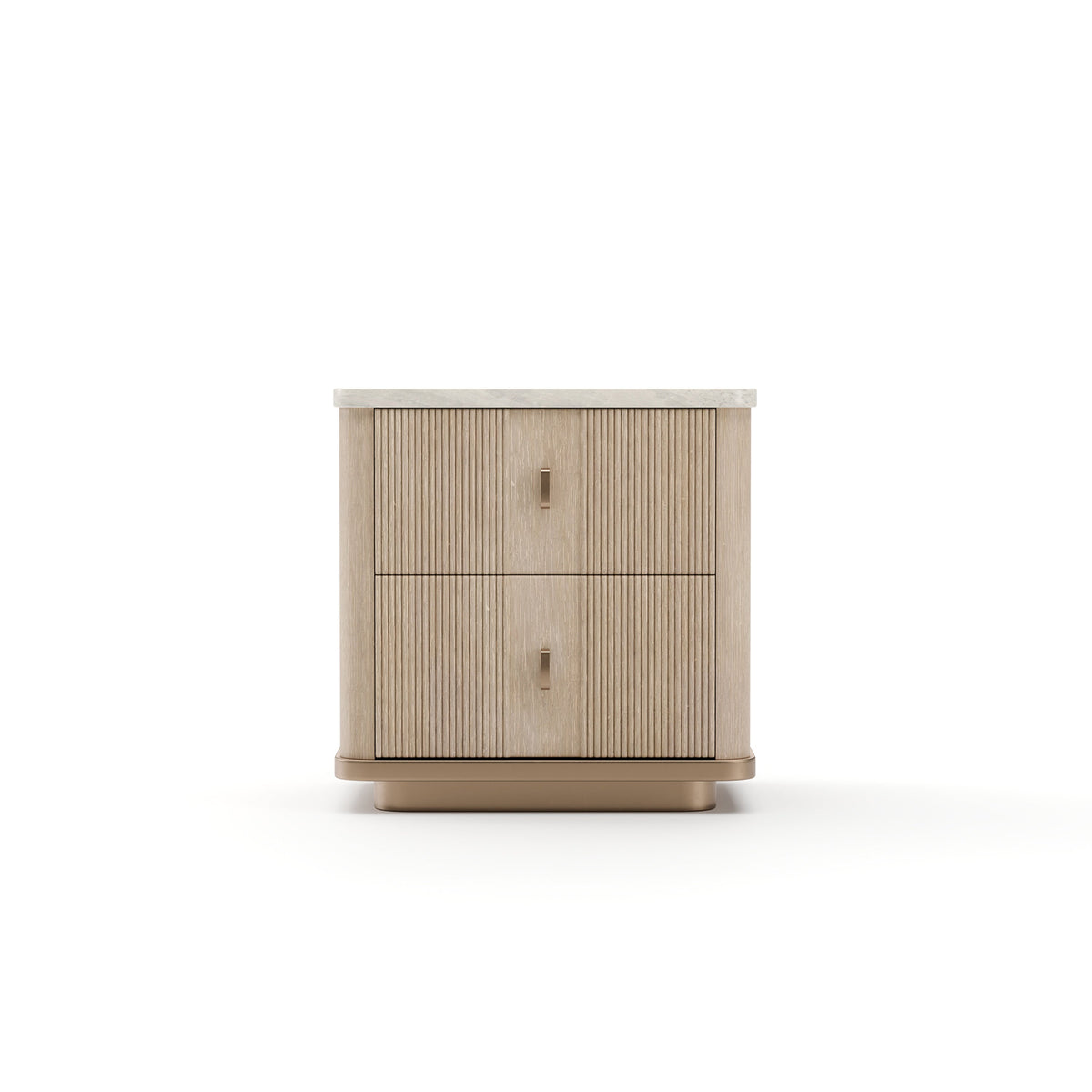 Caracole Rhythm Nightstand – front view – Lusso Furniture Miami