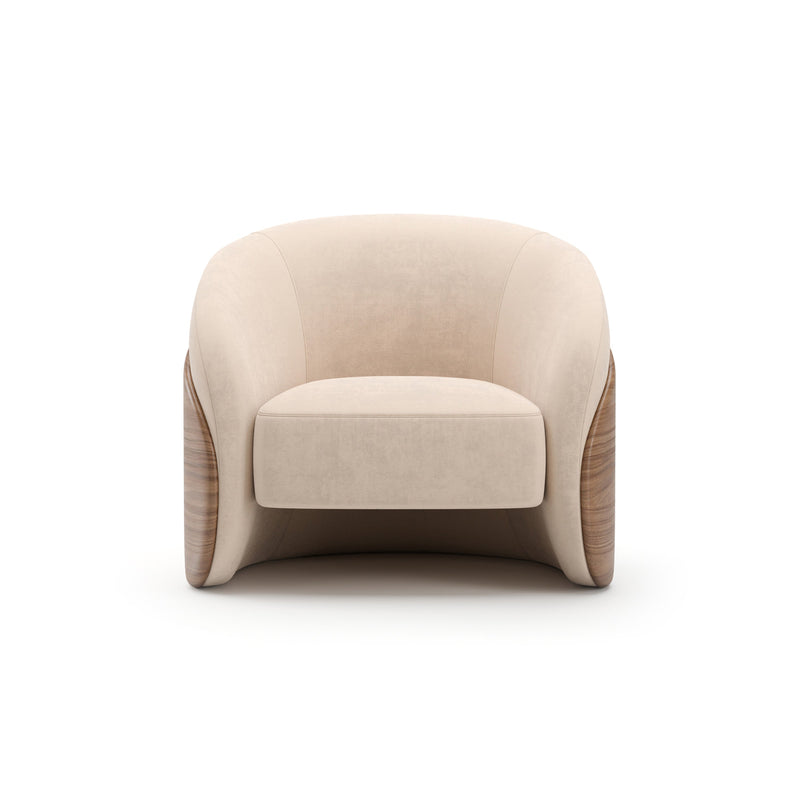 Caracole Fleur Wood Back Lounge Chair-zoom-