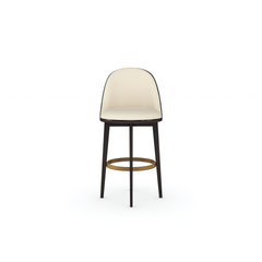 Caracole Another Round Bar Stool – front view – Lusso Furniture Miami