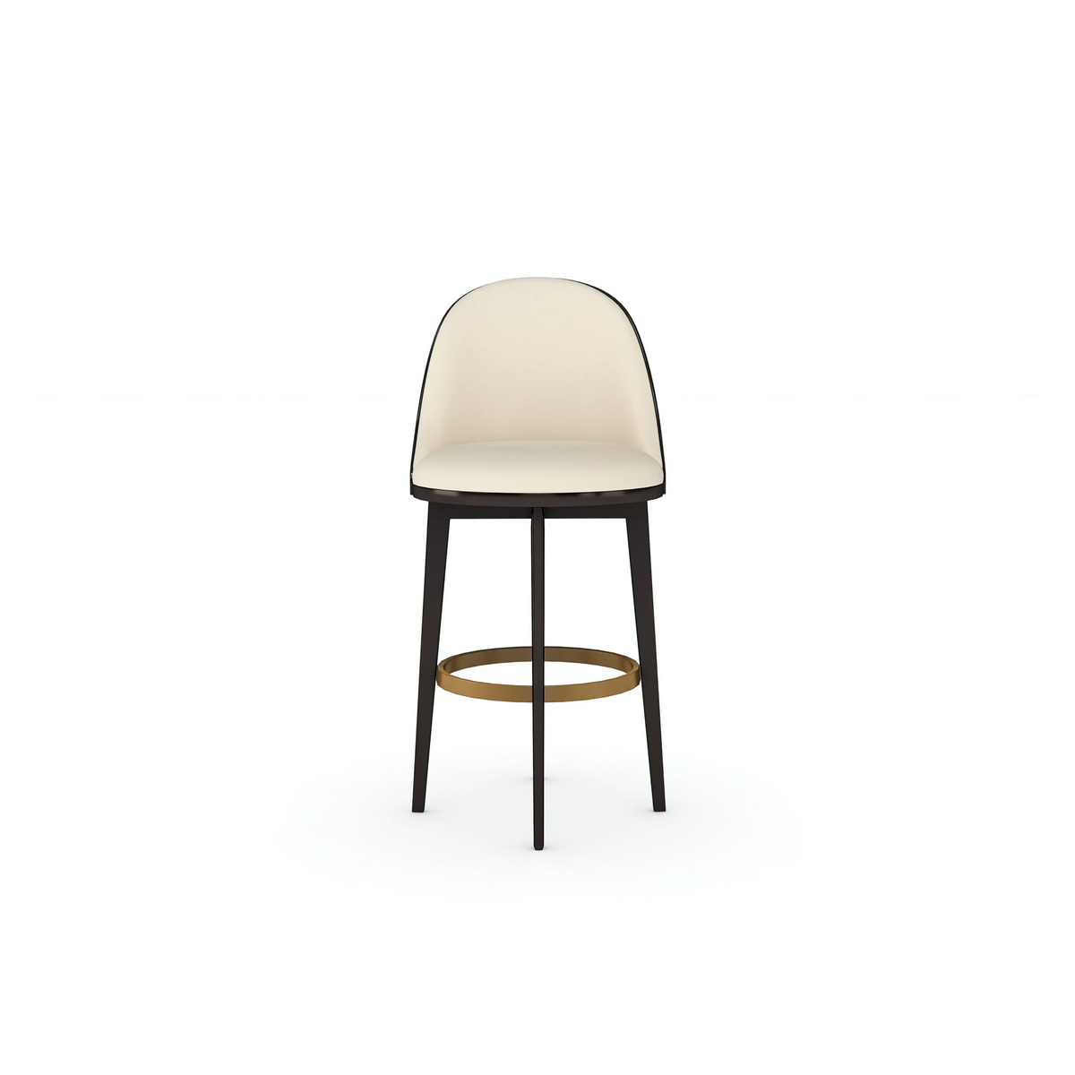 Caracole Another Round Bar Stool – front view – Lusso Furniture Miami