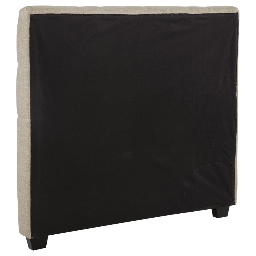 Chloe Upholstered Full Panel Headboard Oatmeal-zoom-3