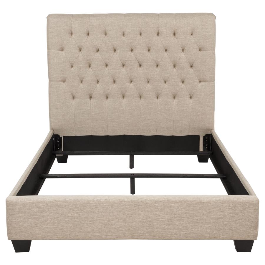 Chloe Upholstered Full Panel Bed Oatmeal-zoom-4