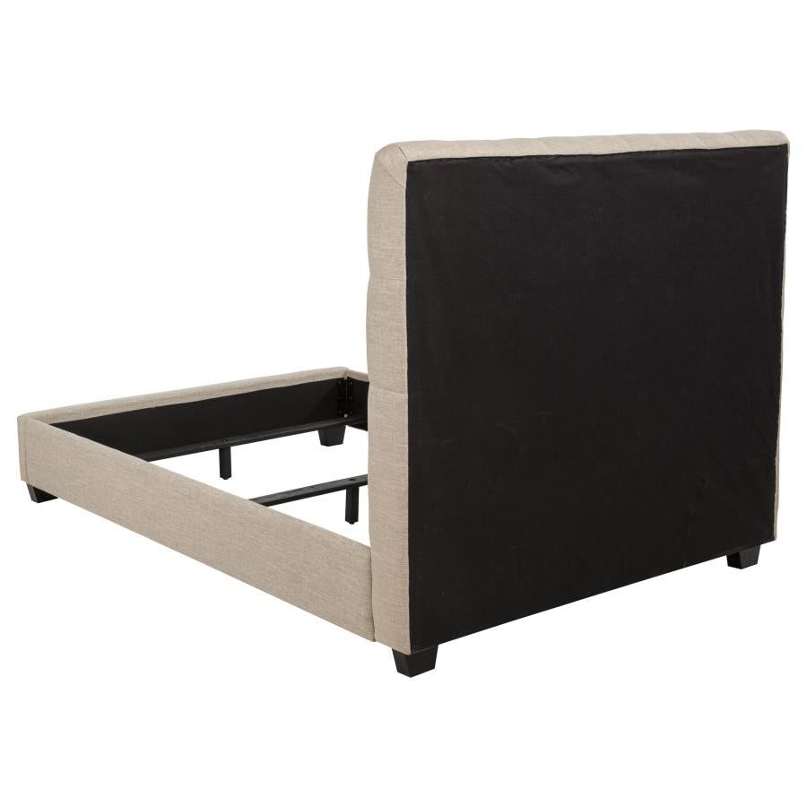 Chloe Upholstered Full Panel Bed Oatmeal-zoom-5