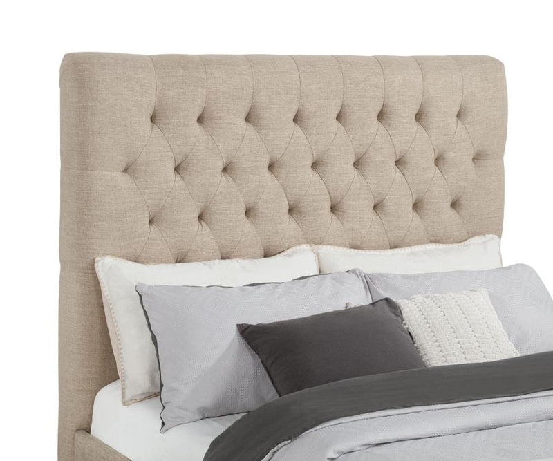 Chloe Upholstered Full Panel Bed Oatmeal-zoom-