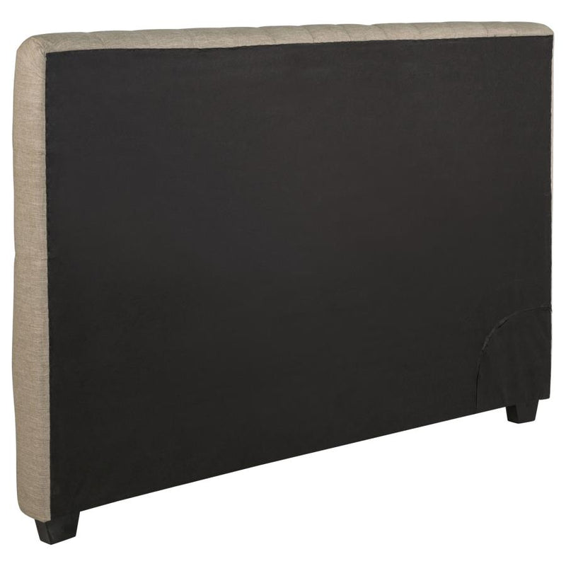 Chloe Upholstered Eastern King Panel Headboard Oatmeal-zoom-