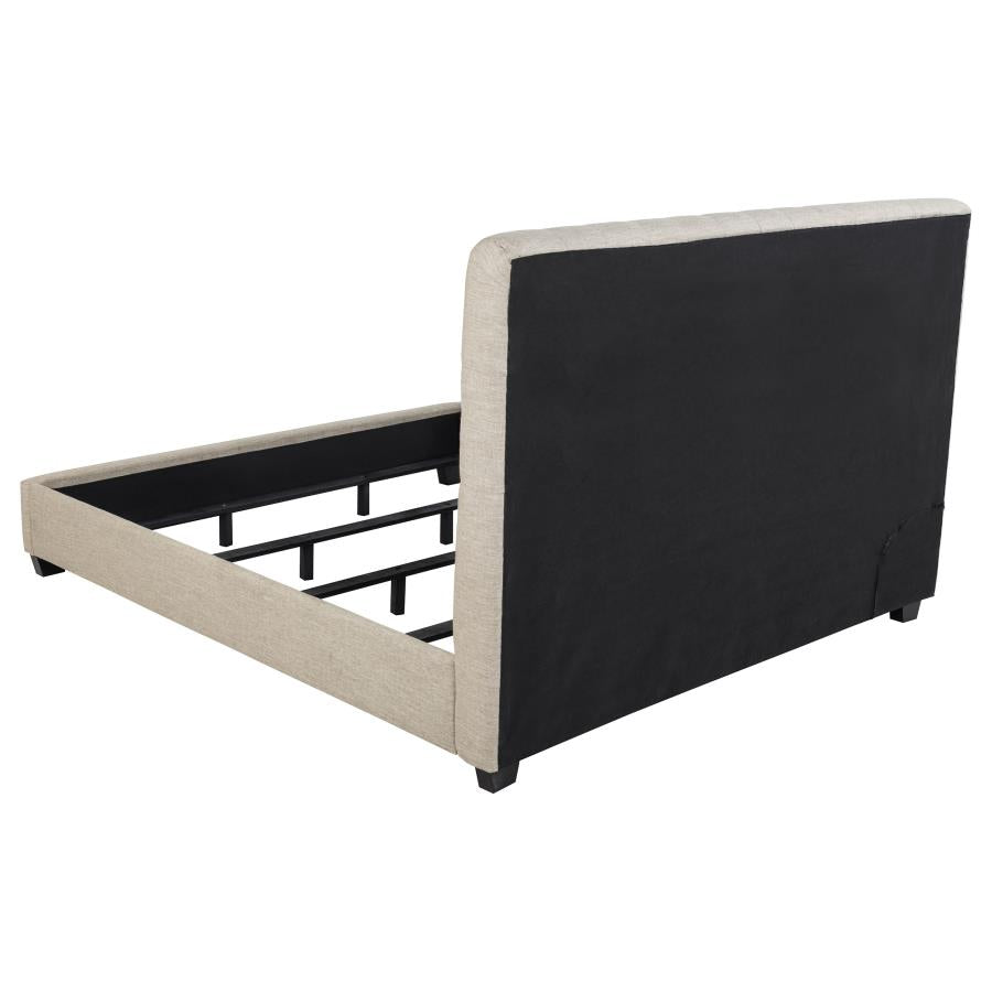 Chloe Upholstered Eastern King Panel Bed Oatmeal-zoom-5