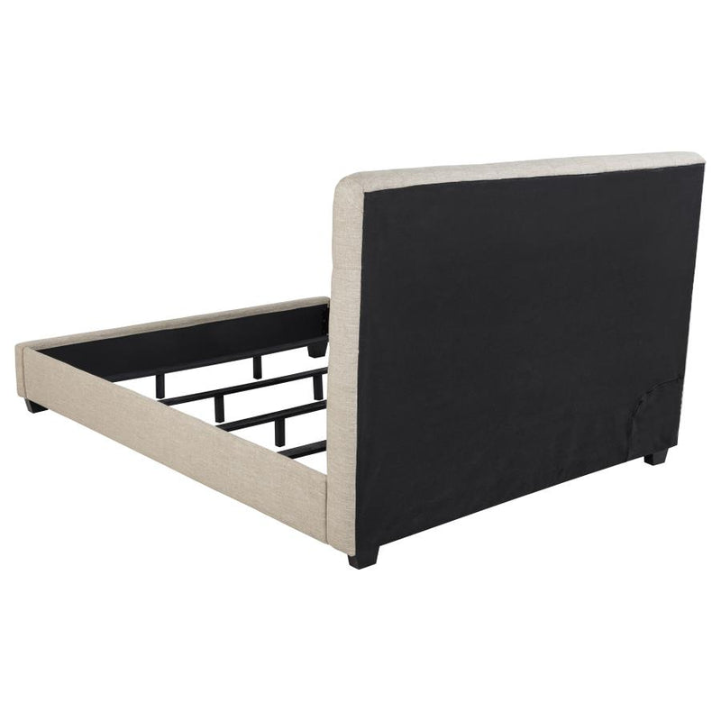 Chloe Upholstered California King Panel Bed Oatmeal-zoom-