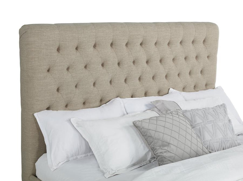 Chloe Upholstered California King Panel Bed Oatmeal-zoom-