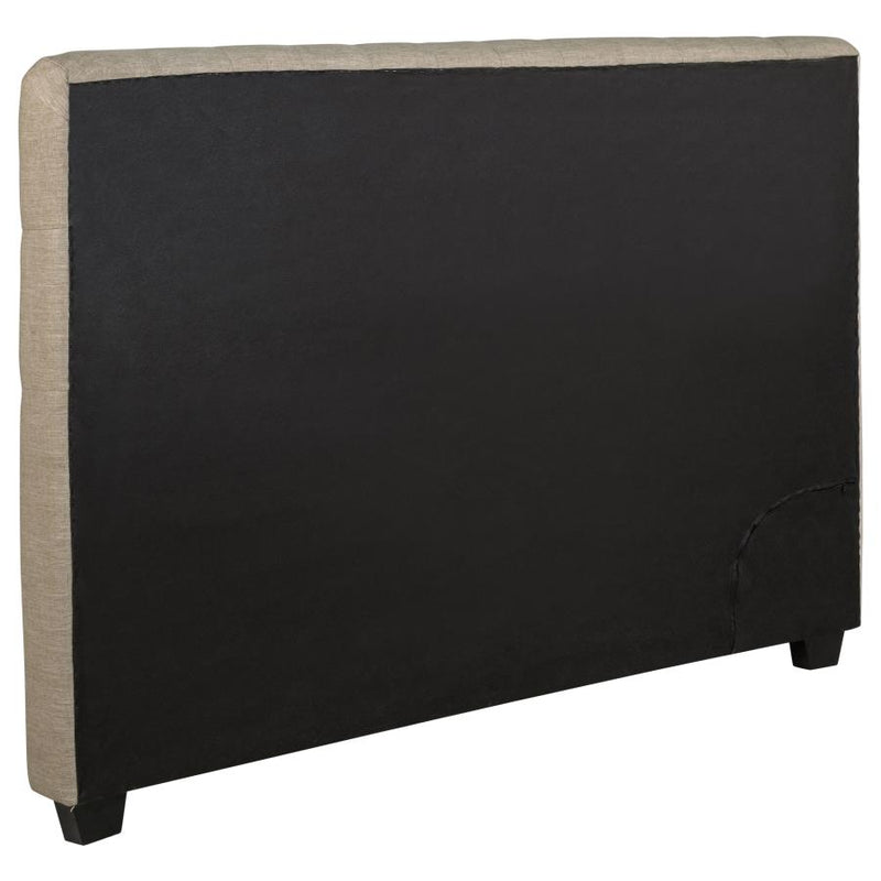 Chloe Upholstered Queen Panel Headboard Oatmeal-zoom-