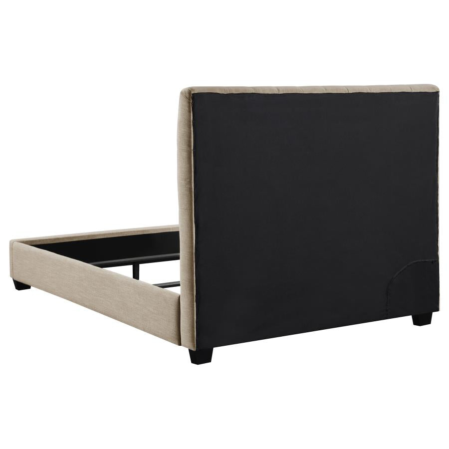 Chloe Upholstered Queen Panel Bed Oatmeal-zoom-4