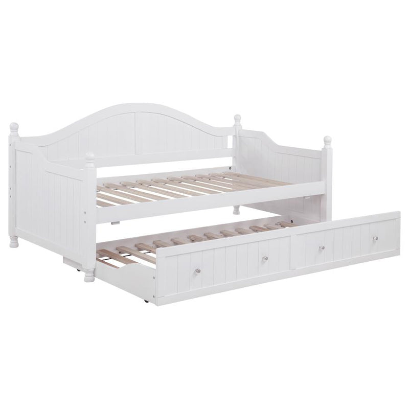 Julie Ann Wood Twin Daybed with Trundle White-zoom-