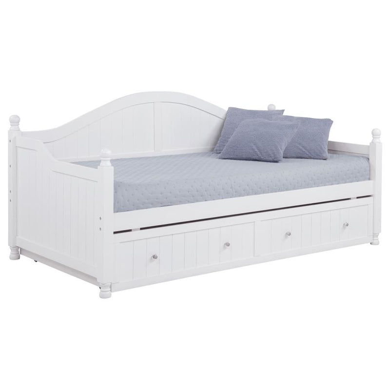 Julie Ann Wood Twin Daybed with Trundle White-zoom-