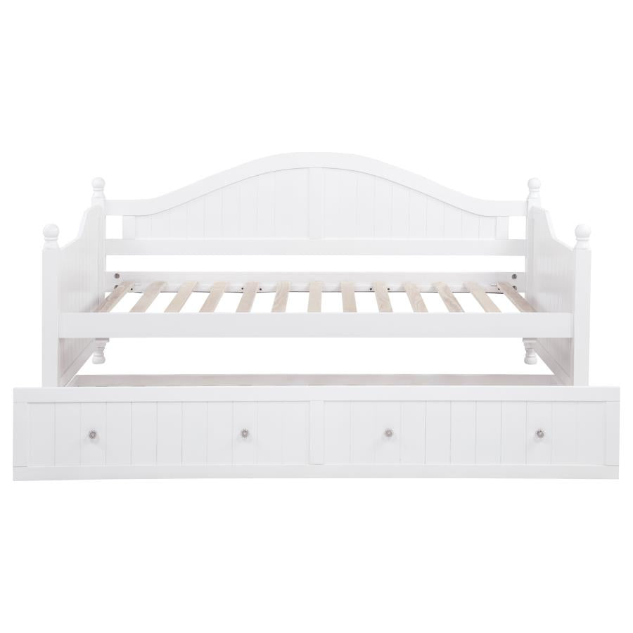 Julie Ann Wood Twin Daybed with Trundle White-6