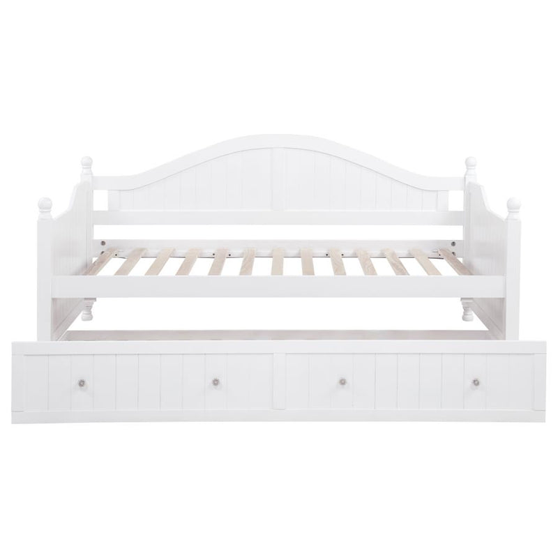 Julie Ann Wood Twin Daybed with Trundle White-zoom-