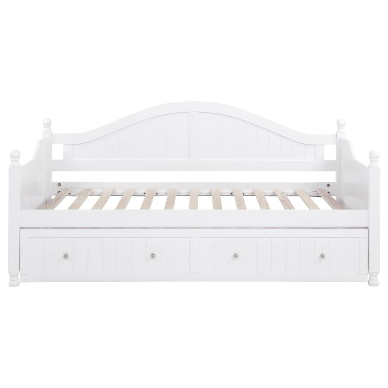 Julie Ann Wood Twin Daybed with Trundle White-zoom-