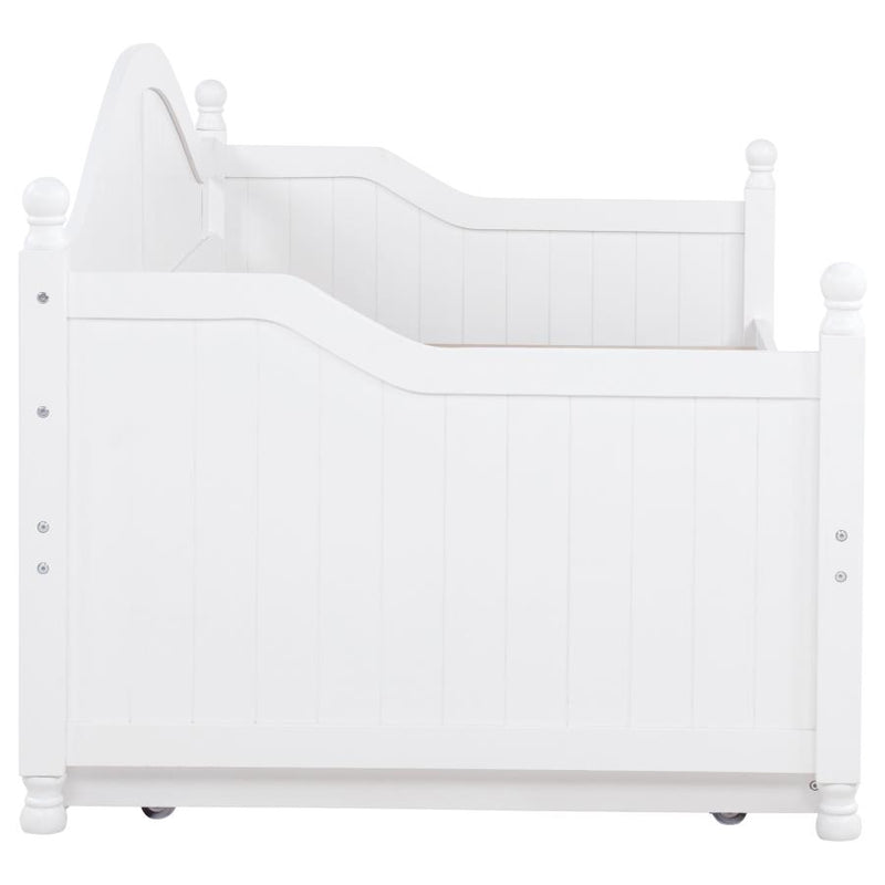 Julie Ann Wood Twin Daybed with Trundle White-zoom-