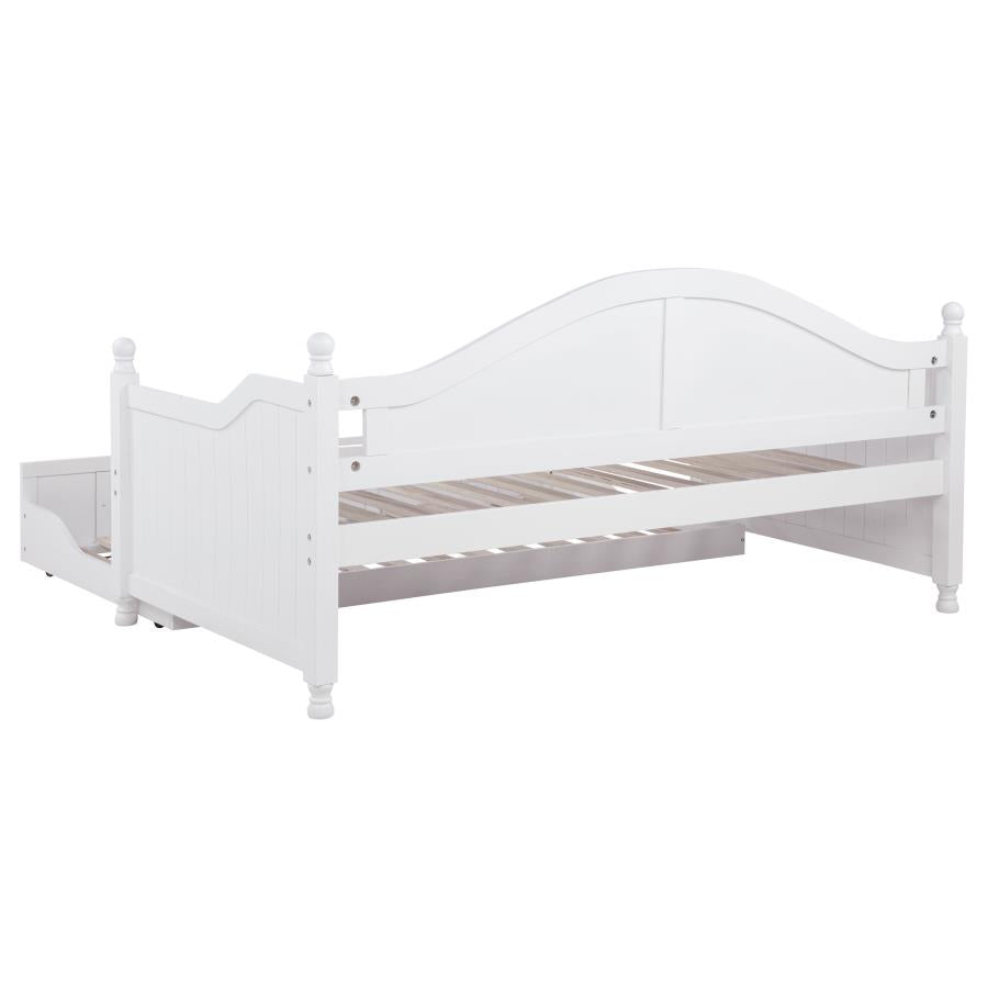 Julie Ann Wood Twin Daybed with Trundle White-10
