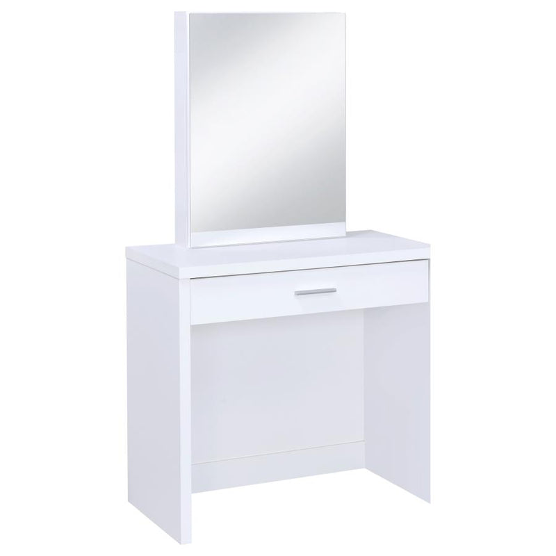 Harvey Vanity Set with Lift-Top Stool White-zoom-