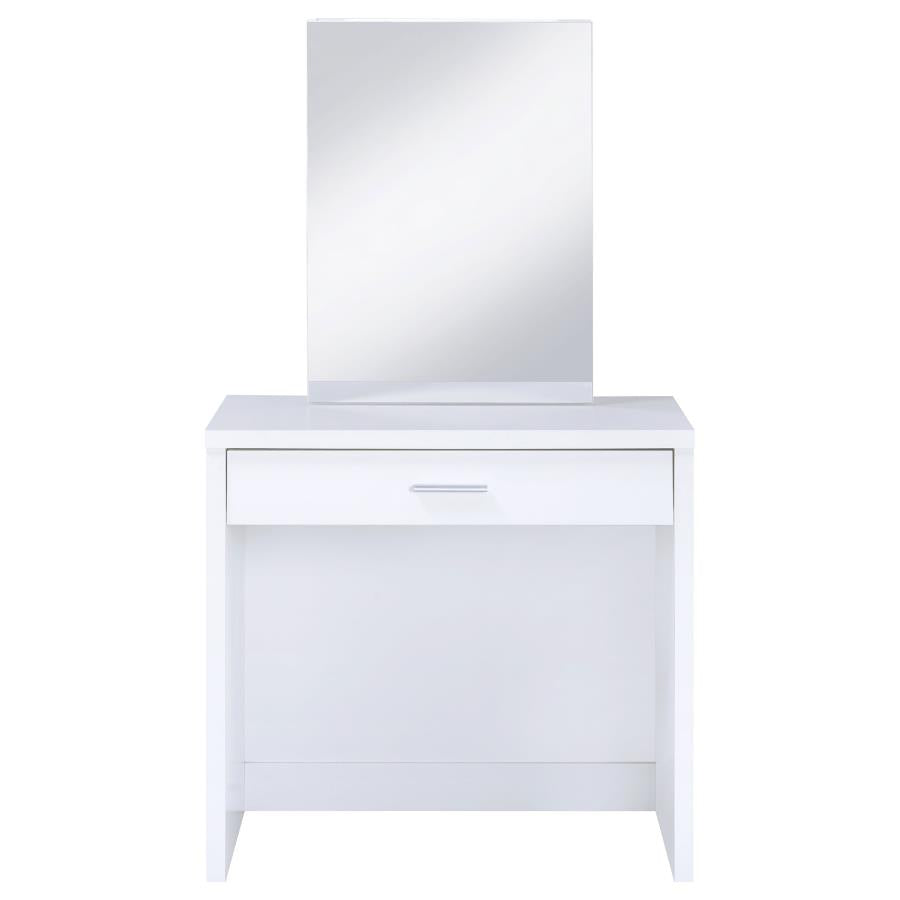 Harvey Vanity Set with Lift-Top Stool White-6