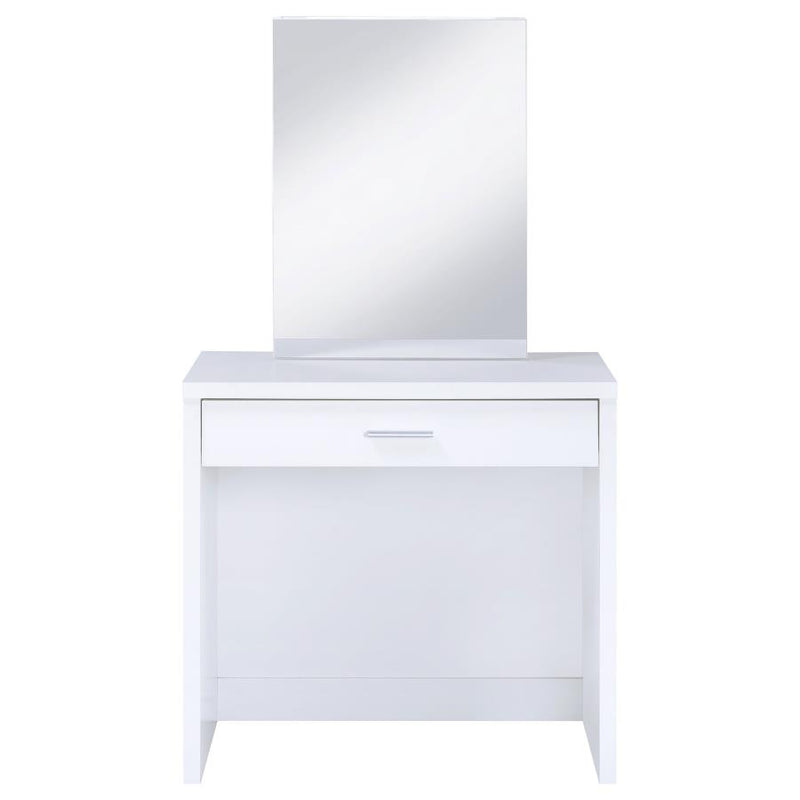 Harvey Vanity Set with Lift-Top Stool White-zoom-
