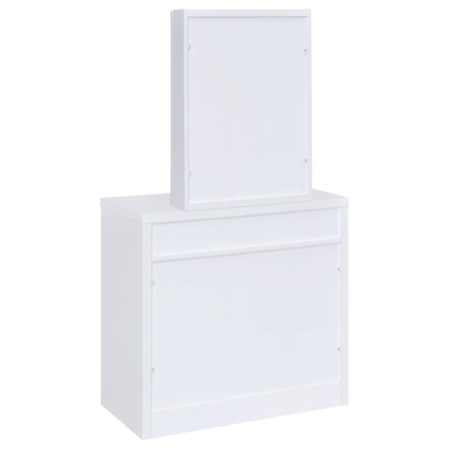 Harvey Vanity Set with Lift-Top Stool White-zoom-8