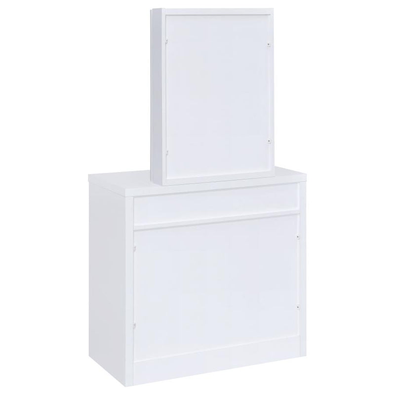 Harvey Vanity Set with Lift-Top Stool White-zoom-