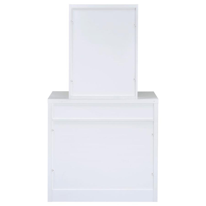 Harvey Vanity Set with Lift-Top Stool White-zoom-