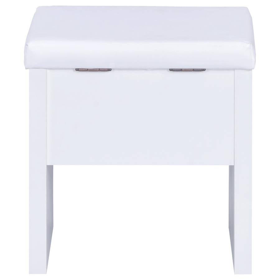Harvey Vanity Set with Lift-Top Stool White-zoom-17