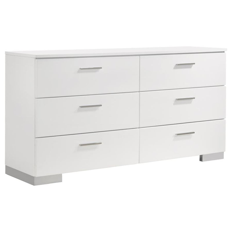 Jeremaine 5-piece Eastern King Bedroom Set White-zoom-