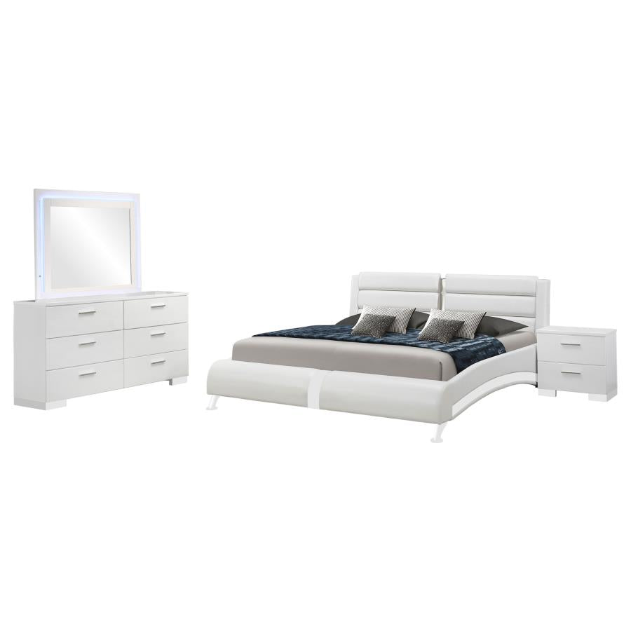 Jeremaine 4-piece California King Bedroom Set White-2
