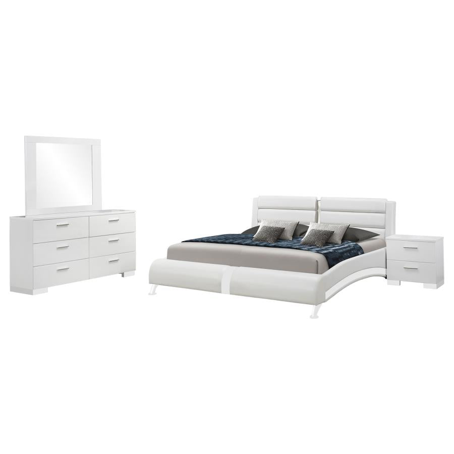 Jeremaine 4-piece Queen Bedroom Set White-2