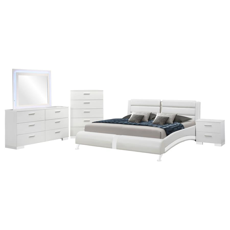 Jeremaine 5-piece Queen Bedroom Set White-zoom-2