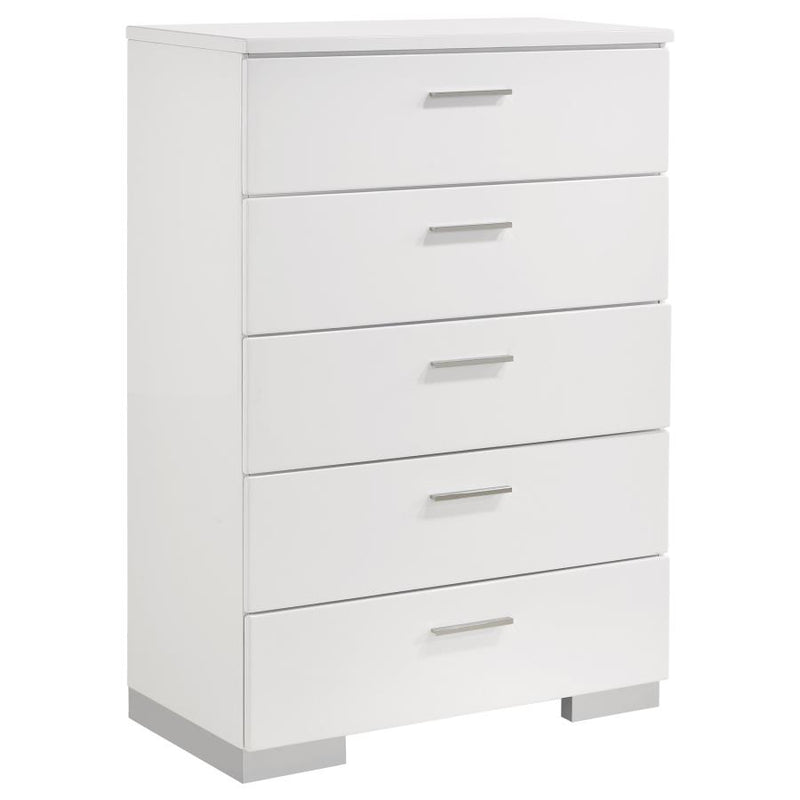 Jeremaine 5-piece Queen Bedroom Set White-zoom-