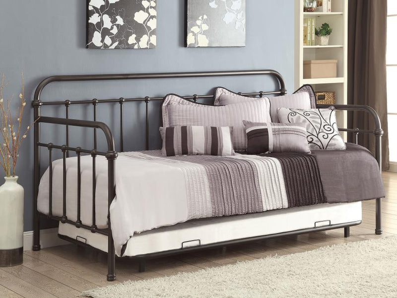 Livingston Metal Twin Daybed with Trundle Dark Bronze-zoom-