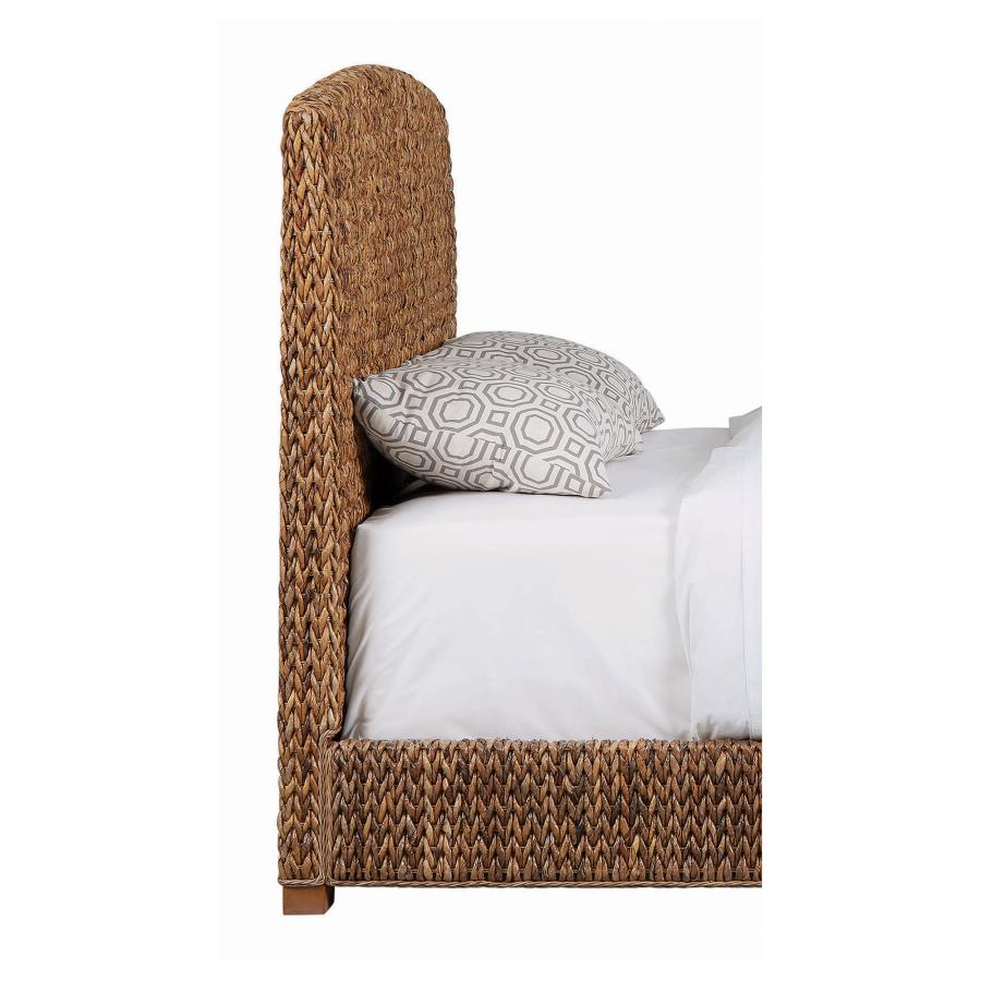 Laughton Woven Banana Leaf Eastern King Headboard Amber-zoom-4