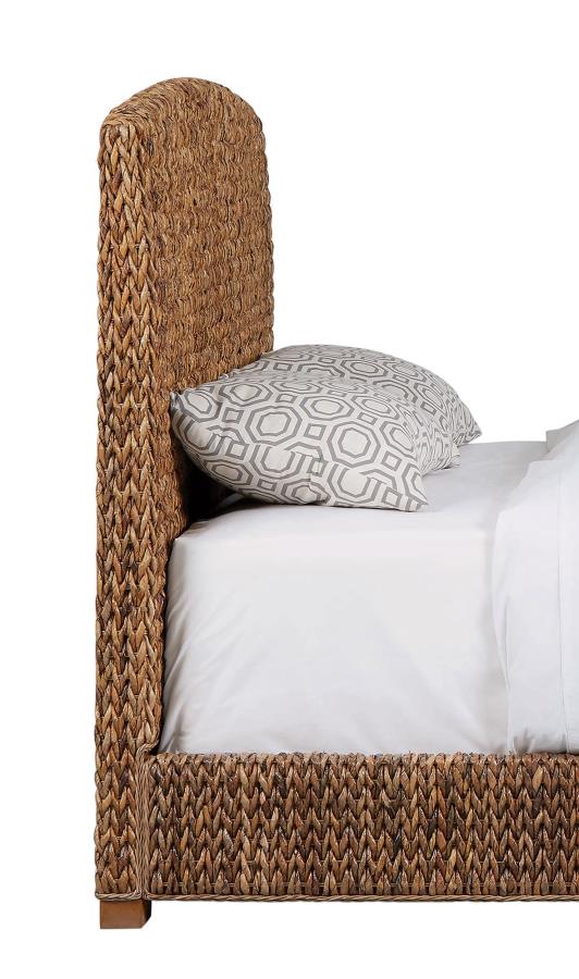 Laughton Banana Leaf Queen Panel Bed Amber-3