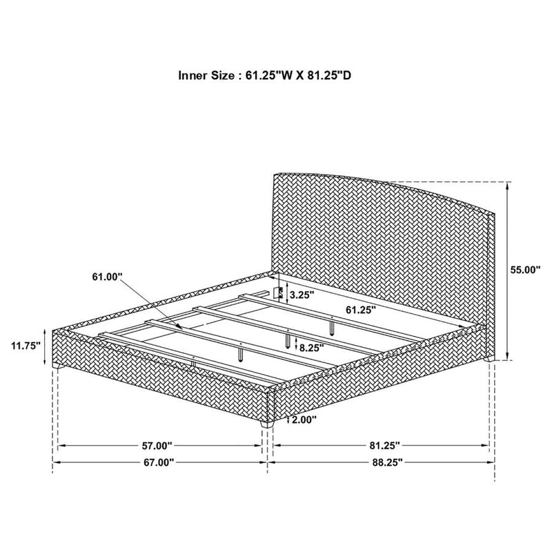 Laughton Banana Leaf Queen Panel Bed Amber-zoom-