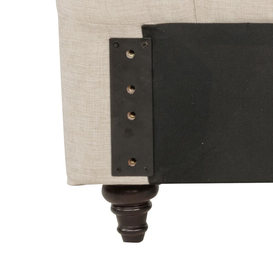 Devon 57-inch Upholstered Full Headboard Beige-5
