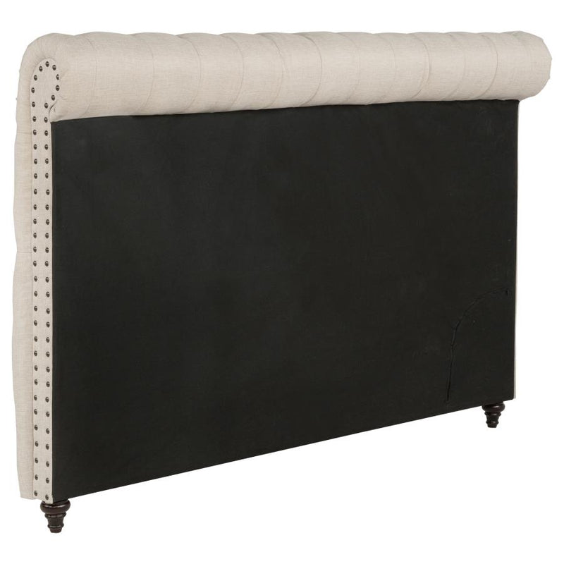 Devon 57-inch Upholstered Eastern King Headboard Beige-zoom-