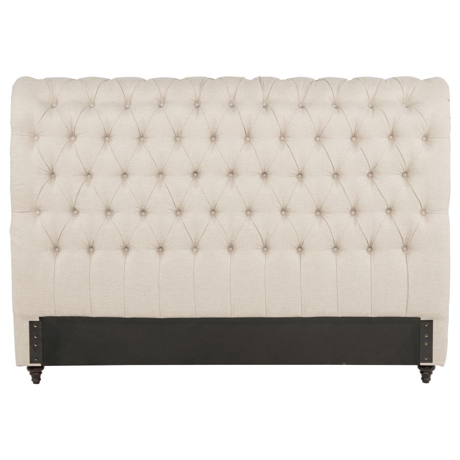 Devon 57-inch Upholstered California King Headboard Beige-zoom-2