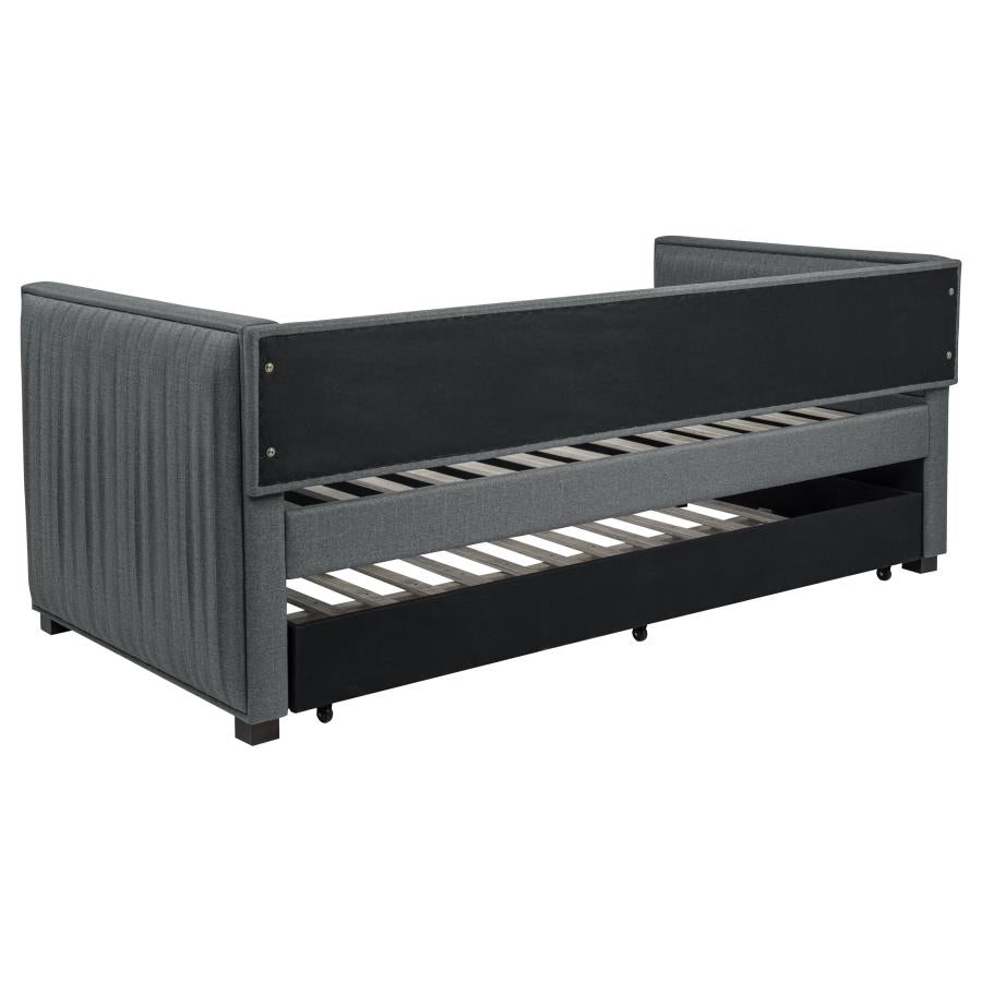 Brodie Upholstered Twin Daybed with Trundle Grey-zoom-5
