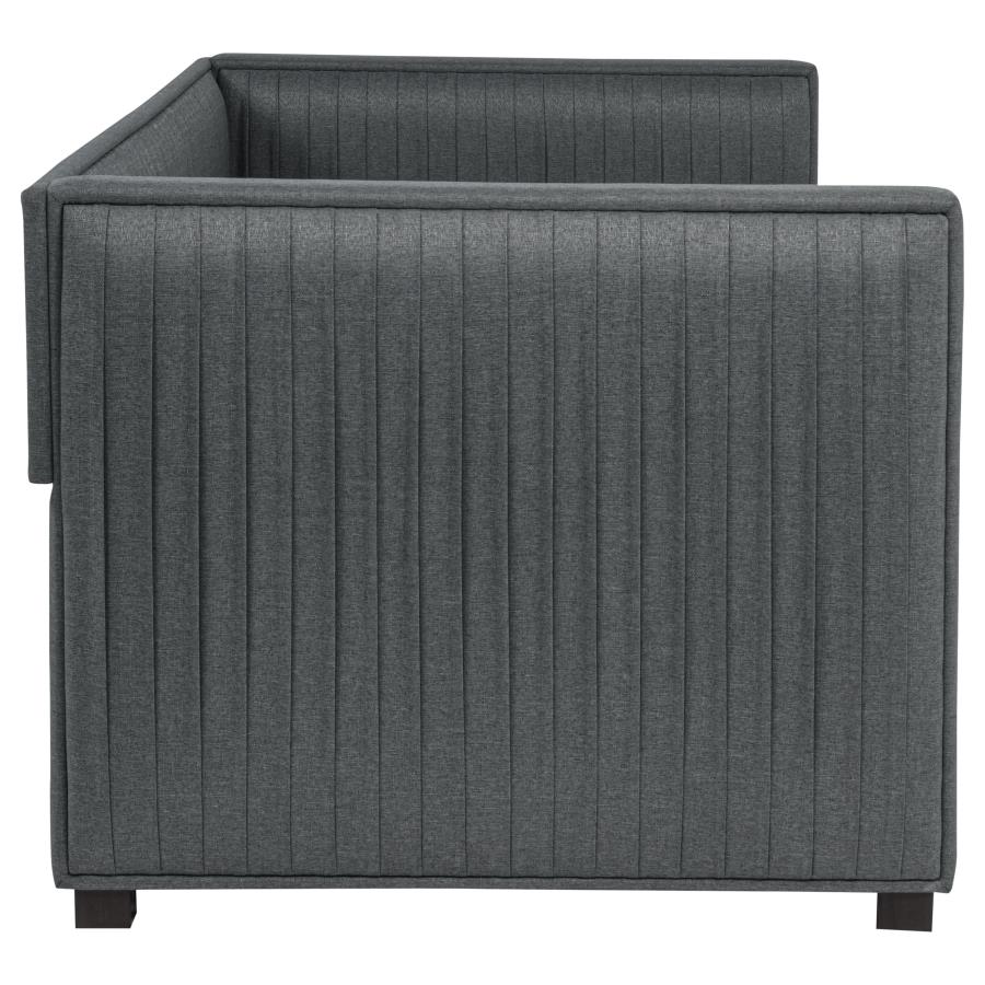 Brodie Upholstered Twin Daybed with Trundle Grey-zoom-6