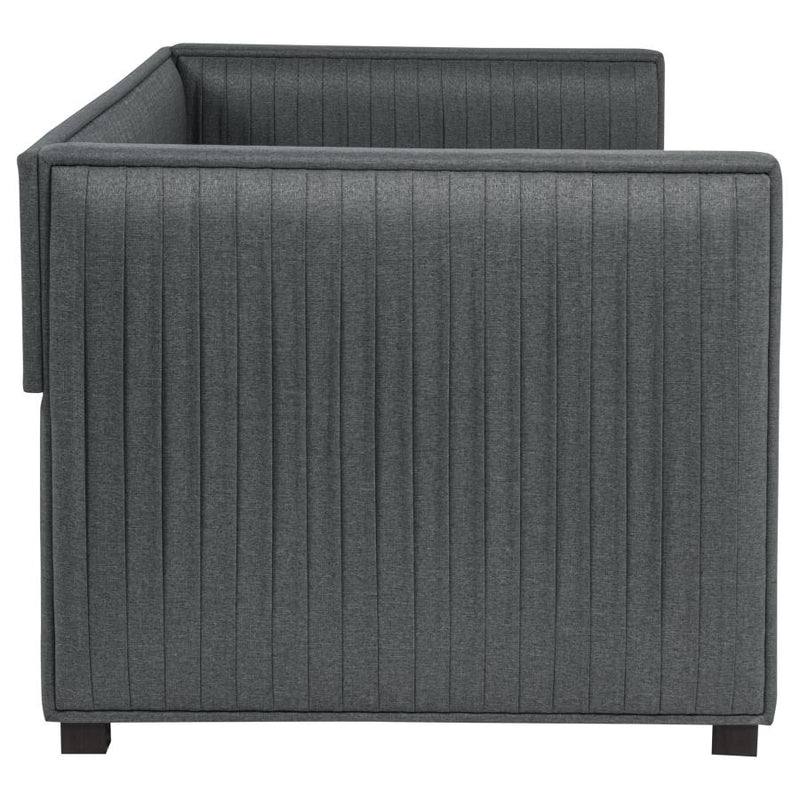 Brodie Upholstered Twin Daybed with Trundle Grey-zoom-