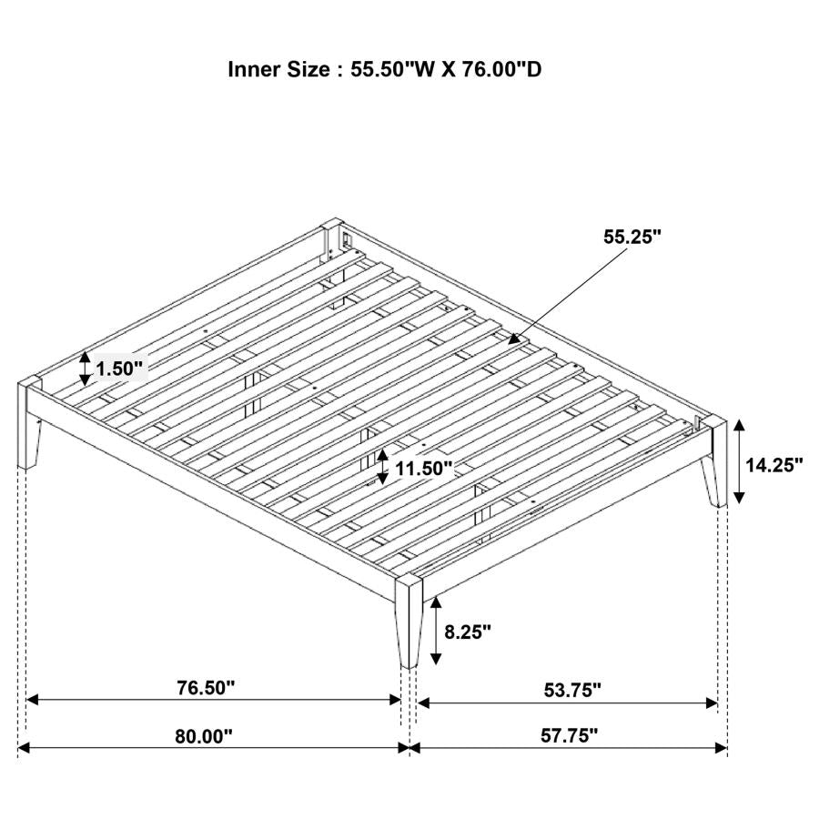 Hounslow Full Universal Platform Bed Cappuccino-8