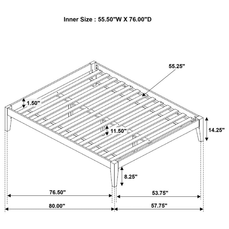Hounslow Full Universal Platform Bed Cappuccino-zoom-