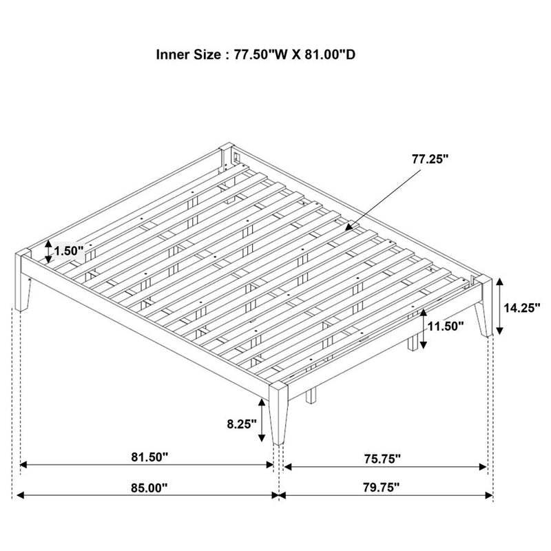 Hounslow Eastern King Universal Platform Bed Cappuccino-zoom-